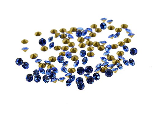 Vintageparts 100 Strasssteine in Royalblau, 2 mm, DIY-Schmuck von Vintageparts