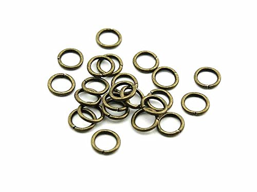 Vintageparts 50 Biegeringe in antik Bronze, 8 mm, DIY-Schmuck von Vintageparts