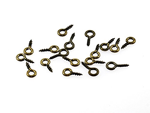 Vintageparts 50 Schraubösen in antik Bronze, 8 mm, DIY-Schmuck von Vintageparts FACHHANDEL FÜR SCHMUCKZUBEHÖR