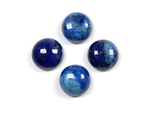 Cabochons aus Lapis Lazuli in blau 10 mm 1 Stück von Vintageparts, DIY-Schmuck Edelstein von Vintageparts FACHHANDEL FÜR SCHMUCKZUBEHÖR