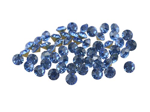 Vintageparts Strasssteine in blau 4,2 mm 50 Stück, DIY-Schmuck, Strass von Vintageparts