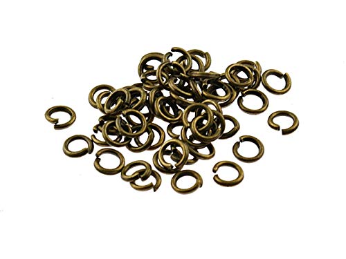 Vintageparts 100 Biegeringe in antik Bronze, 5 mm, DIY-Schmuck von Vintageparts FACHHANDEL FÜR SCHMUCKZUBEHÖR