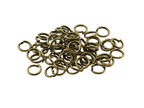 Vintageparts 100 Biegeringe in antik Bronze, 6 mm, DIY-Schmuck von Vintageparts