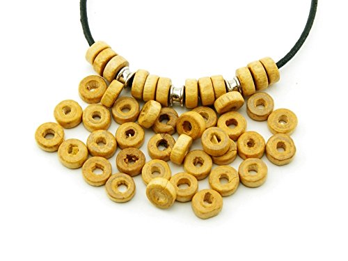 Vintageparts 100 Holzperlen 8 mm, DIY-Schmuck von Vintageparts FACHHANDEL FÜR SCHMUCKZUBEHÖR