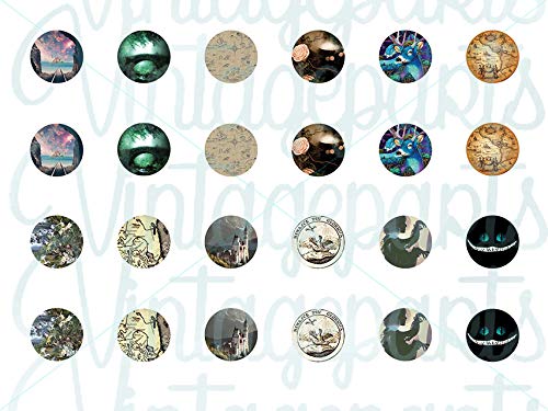 Vintageparts Motivbogen Fantasy für runde 12mm Cabochons Schmuck selber Machen von Vintageparts FACHHANDEL FÜR SCHMUCKZUBEHÖR