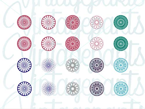 Vintageparts Motivbogen Mandala für 14mm Cabochons Schmuck selber Machen von Vintageparts