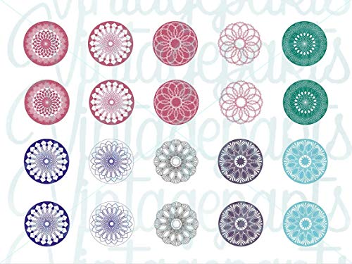 Vintageparts Motivbogen Mandala für 18mm Cabochons Schmuck selber Machen von Vintageparts