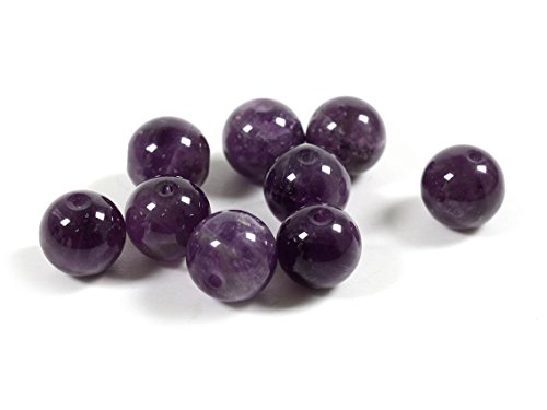 Vintageparts Perlen aus echtem Amethyst 8 mm 4 Stück DIY-Schmuck von Vintageparts