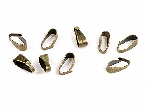 Vintageparts kleine Collierschlaufen in antik bronzefarben 7 mm 50 Stück DIY Schmuck von Vintageparts