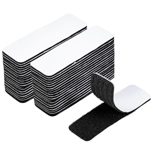 40 Stück Klettband Selbstklebend Extra Stark 3cmx10cm Doppelseitiges Klettverschluss Selbstklebend Schwarz Selbstbefestigendes klebepads for Befestigung, Organisation und Aufbewahrung von Werkzeugen von Vinuwu