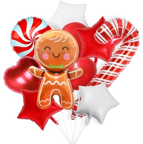 Viojrlly Weihnachtsballon Christmas Deko 10 Stück Weihnachten Luftballons Weihnachtsdeko Kinder Weihnachten Party Dekoration Latex Ballons Christmas Party Deko Helium Luftballons Weihnachtsballons (B) von Viojrlly