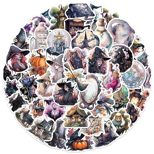 Witch Aufkleber 50 Stück, Wasserfeste Vinyl Anime Aufkleber für Laptop Helm Scrapbook Motorrad Gepäck Fahrrad Skateboard Erwachsene Graffiti Aufkleber Set von Viojrlly