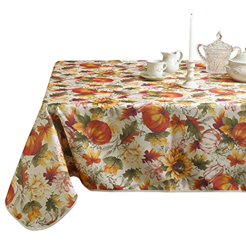 Violet Linen European Fall Harvest Fruits Tablecloths, 60" X 120", Multi von Violet Linen