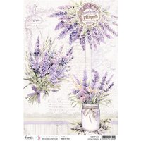 Motiv-Strohseide "Morning Provence - Cottage Romance" von Violett