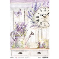 Motiv-Strohseide "Morning in Provence - Cozy Corner" von Violett