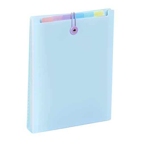Viquel - Ordnungsmappe mit 6 Positionen für Rucksack – Rainbow Pastell – Vertikale Fächermappe A4 – Blau von Viquel
