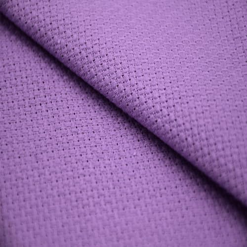 Aida-stoff Virginia Tex Kreuzstich Stickerei COUNT 11, Aida Stoff 100 cm x 150 cm 100% Baumwolle, hochwertiger Stoff zum Sticken und kreativen Handarbeiten (mauve) von Virginia Tex