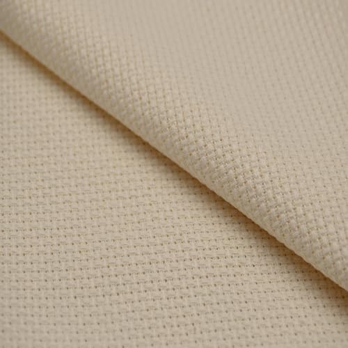 Aida-stoff Virginia Tex Kreuzstich Stickerei COUNT 11, Aida Stoff 100 cm x 150 cm Cremefarben 100% Baumwolle, hochwertiger Stoff zum Sticken und kreativen Handarbeiten (cremefarben) von Virginia Tex