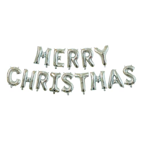 Reusable Merry Christmas Foil Balloon Banner | Merry Christmas Balloons Banner Balloon Bunting Partys Decoration Selfs Inflating,Xmass Foil Balloons Garland,Christmas Decorations Banner von Virtcooy