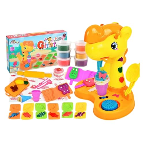 Virtcooy Modelliermasse | Spielen Sie Ton für Kinder,Nudelmaschine Eiscreme Party Play Food Set für Kinder Kinder Pretend Play Dough Toys von Virtcooy