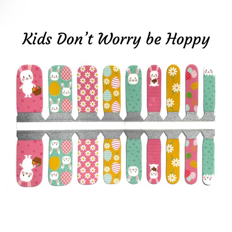 Don't Worry Be Hoppy Nail Wraps/Oster Nagel Bunny Osterei von VistaRustics