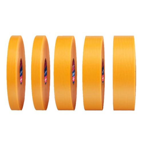 Visxcnu 5 roll Goldband Malerkrepp Kreppband Malerband 3/5/10/12 mm x 50m Profi Abdeckband Malertape Klebeband Washi Tape Gold Papiertape Selbstklebend von Visxcnu