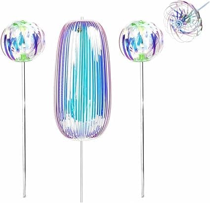 Rainbow Twirler,Rainbow Twirler Stick,Rainbow Stick,Spin Twirl Swirl and Dazzle,Magic Party Bubble Wand,Variable Twirler Stick Rave Toys for Party Festivals and Funny Attractive Nigh (3pcs) von Vitrywei