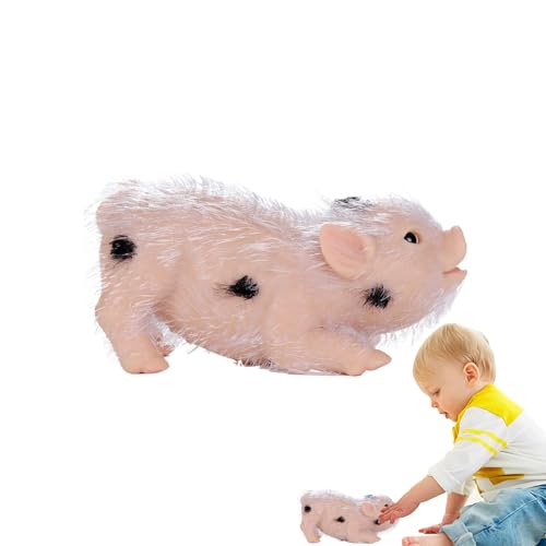 Schweinepuppe Aus Silikon - Weiche Miniatur Tierfigur, Realistisches Spielzeug Für Kinder | Niedliche Dekorative Figur, Sammlermodell Artier, Haustier Silikon Für So von Vitsrisea