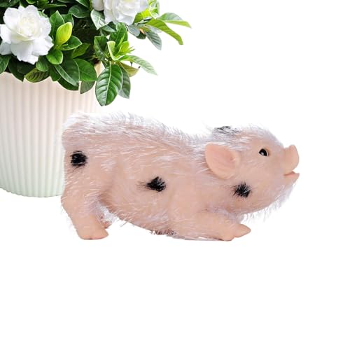 Vitsrisea Silicon Pigs Doll Toy | Realistische niedliche Schweinepuppe voller Silikonspielzeug - wiedergeborene Tierfiguren weiche Miniatur-Dekoration für Wohnzimmer Wohnzimmer von Vitsrisea