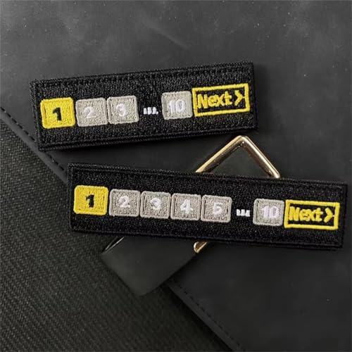 2PCS Lange Klett Patches Stelle Nummer Gestreiftes Brustabzeichen Patches Klett Tactical Moral Applikation Für DIY Kleidung, Rucksäcke, Jacken, Jeans von Viusneun