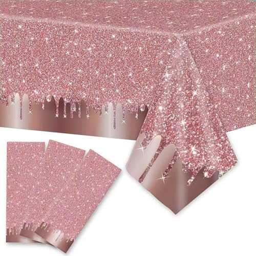 3 Stück Tischdecke, 137×274 cm Einweg-Tischdecken für Rechteckige Tische Perfekt Party Tischtuch Rosa Wasserdicht Table Cloth für Geburtstag Party Hochzeit Deko 3 Stück Tischdecke, 137×274 cm Einweg-Tischdecken für Rechteckige Tische Perfekt Party Tischtuch Rosa Wasserdicht Table Cloth für Geburtstag Party Hochzeit Deko von Viusneun