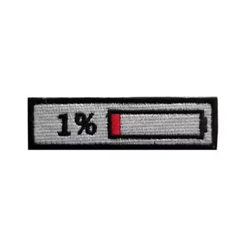 3D PVC Patches Klett 1/99% Elektrizität Patch Stickerei Klett Patches Tactical Moral Aufnäher Für Taktische Kleidung Rucksack Baseballkappe Uniform (V00936-1) von Viusneun