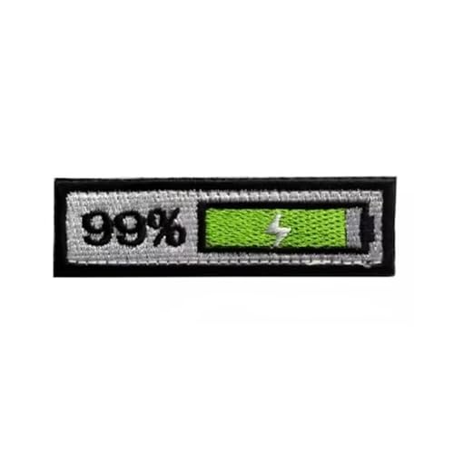 3D PVC Patches Klett 1/99% Elektrizität Patch Stickerei Klett Patches Tactical Moral Aufnäher Für Taktische Kleidung Rucksack Baseballkappe Uniform (V00936-2) von Viusneun