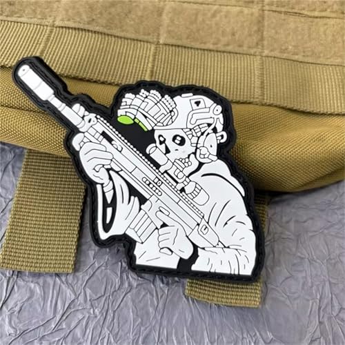 3D PVC Patches Klett Militär Moral Aufnäher Taktische Schädel Patch Klettt für Rucksäcke Taktische Kleidung Baseballkappe Uniform Weste von Viusneun