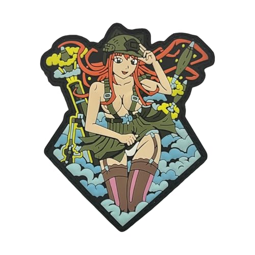 3D PVC Patches Klett Sexy Girl Soldat Mit Gewehr Hook Loop Aufnäher Militär Moral Taktische Abzeichen Patches Für DIY Rucksäcke, Jacken, Jeans, Kappen, Kleidung von Viusneun