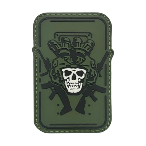 3D PVC Taktische Schädel Patches Klett Hook and Loop Patch MilitäR Patches Mit Klettverschluss Für DIY Kleidung Rucksack Uniform Weste Jacken von Viusneun