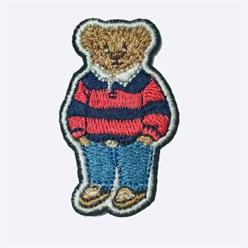 Cartoon Bär Patches zum Aufbügeln, Aufnäher Kinder, Flicken zum Aufbügeln, Aufbügelflicken Set, Bügelbilder für Textilien für DIY Kleidung, Jeans, Taschen, Dekoration (1) von Viusneun