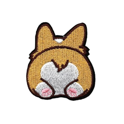 Cartoon Hund Bügelflicken Kinder, Niedlicher Shiba Inu Corgi Schäferhund Patches zum Aufbügeln, Bügelbilder für Hut, Jeans, Jacken Rucksäcke, DIY-Zubehör (10) von Viusneun