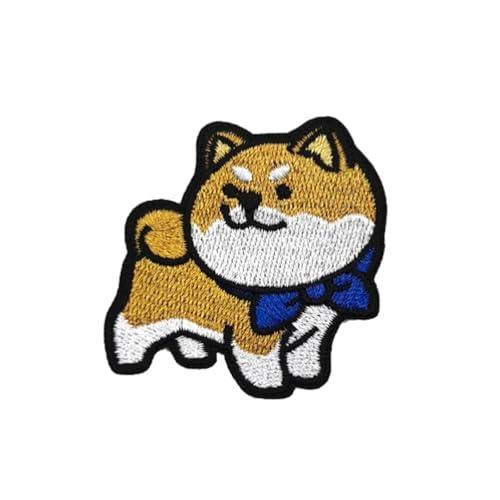 Cartoon Hund Bügelflicken Kinder, Niedlicher Shiba Inu Corgi Schäferhund Patches zum Aufbügeln, Bügelbilder für Hut, Jeans, Jacken Rucksäcke, DIY-Zubehör (14) von Viusneun