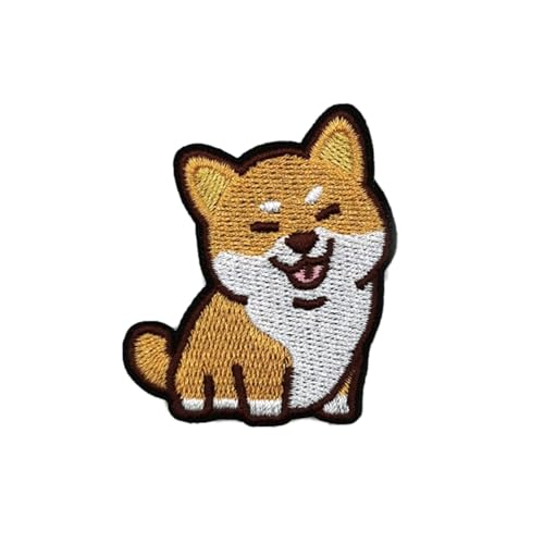 Cartoon Hund Bügelflicken Kinder, Niedlicher Shiba Inu Corgi Schäferhund Patches zum Aufbügeln, Bügelbilder für Hut, Jeans, Jacken Rucksäcke, DIY-Zubehör (16) von Viusneun