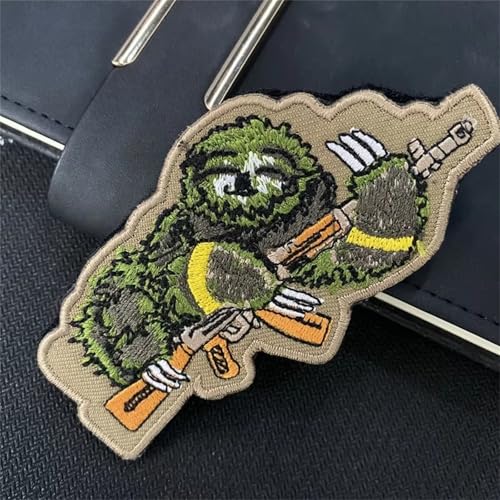 Faultier Klett Patch Tier Stickerei Aufnäher Patches Tactical Morale Hook Loop Patches for DIY Taktische Kleidung Rucksack Gear Hat Backpack Jackets von Viusneun