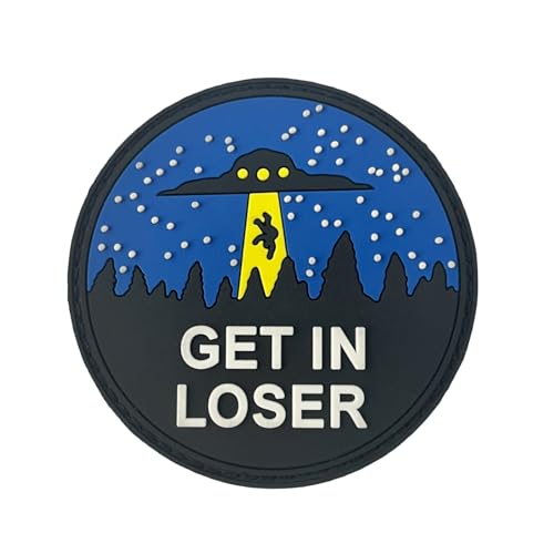 "GET IN LOSTER" Patches Klett, Lustig PVC Patch Abzeichen Aufnäher mit Klett Taktisch Militär Patch Applikation für Kleidung Taschen Weste Jacke Rucksäcke von Viusneun