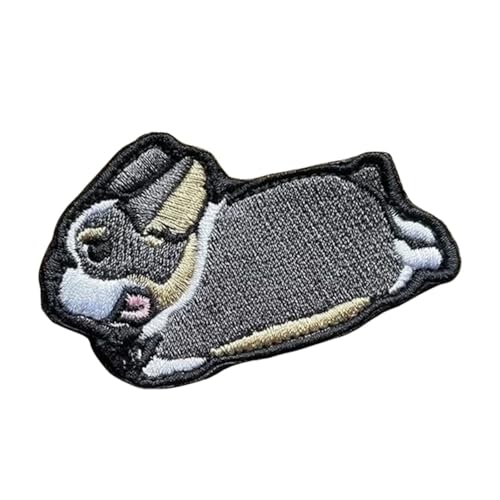 Hund Klett Patches Stickerei Patch Klett Lustig Tier Patches Klett Süßer Aufnäher für Kleidung, Rucksäcke, Jacken, Jeans, Taschen (3) von Viusneun