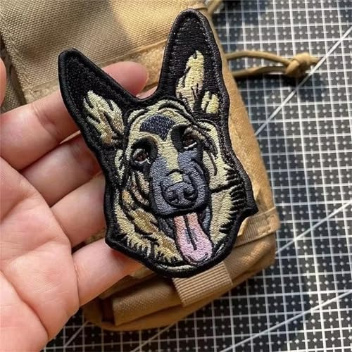 Hund Patches Klett, Lustige Hund Patch Stickerei Appliques Militär Taktisch Moral Hook Loop Aufnäher für Kleidung Rucksack Uniform Weste Jacken von Viusneun