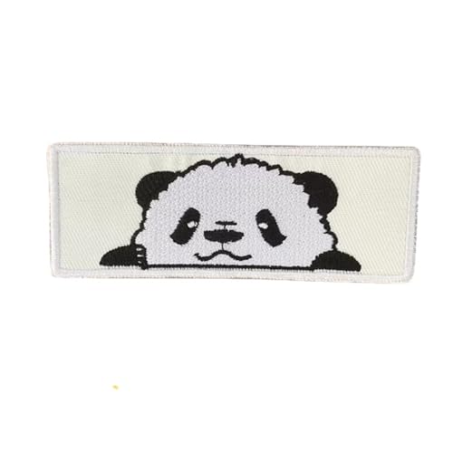 Klett Patches, Schwarze Katze Weißer Panda Stickerei Patches Klett Lustige MilitäR Aufnäher Applikation Für Jungen Und Mädchen Kleidung, Jeans, Rucksack Dekoration (0094) von Viusneun