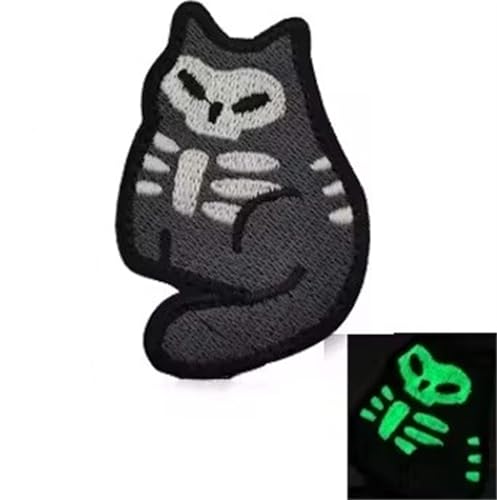 Klett Patches Katze Patches Klett Lustige MilitäR Taktik Katze Aufnäher Applikation FüR Jungen, MäDchen, Jacken, Jeans, RucksäCke (V01571-2) von Viusneun