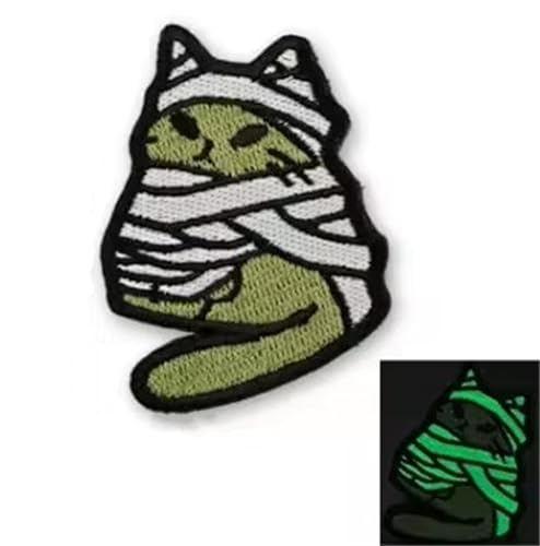 Klett Patches Katze Patches Klett Lustige MilitäR Taktik Katze Aufnäher Applikation FüR Jungen, MäDchen, Jacken, Jeans, RucksäCke (V01571-3) von Viusneun