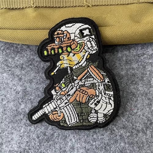 Klett Patches Lustig Tier Soldat Patch Klett Tactical Moral Stickerei Aufnäher Applikationen für DIY Taktische Kleidung Rucksäcke Jacken, Jeans Uniform von Viusneun