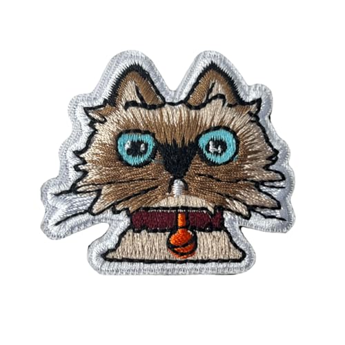 Klett Patches Lustiger Katze Kürbis Patch Klett Stickerei Aufnäher DIY Aufkleber Zubehör für Rucksäcke Taktische Kleidung Sporttaschen Hüte (0671) von Viusneun