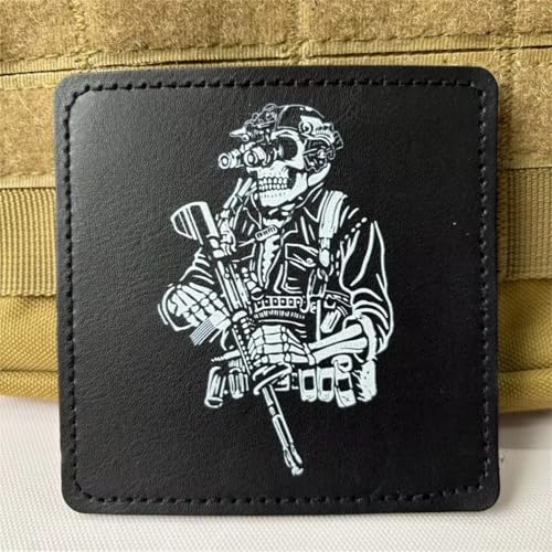 Klett Patches Skelett Drucken Patch Klett Tactical Moral Aufnäher Applikation Für DIY Kleidung Rucksack Uniform Weste Jacken von Viusneun